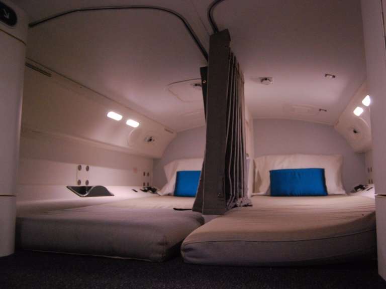 Secret Sleeping Compartments on Airlines for Pilots and Crew